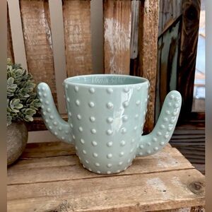 Aeropostale Ceramic “Lookin' Sharp”Succulent Cactus Coffee Mug or Planter NEW!